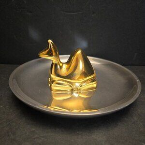 NIMA OBEROI LUNARES GOLD CAMEL SILVER PLATE